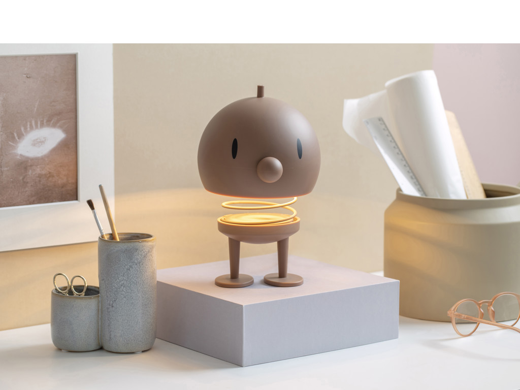 #Hoptimist LED Lampe trådløs str. XL i soft choko, Bumble