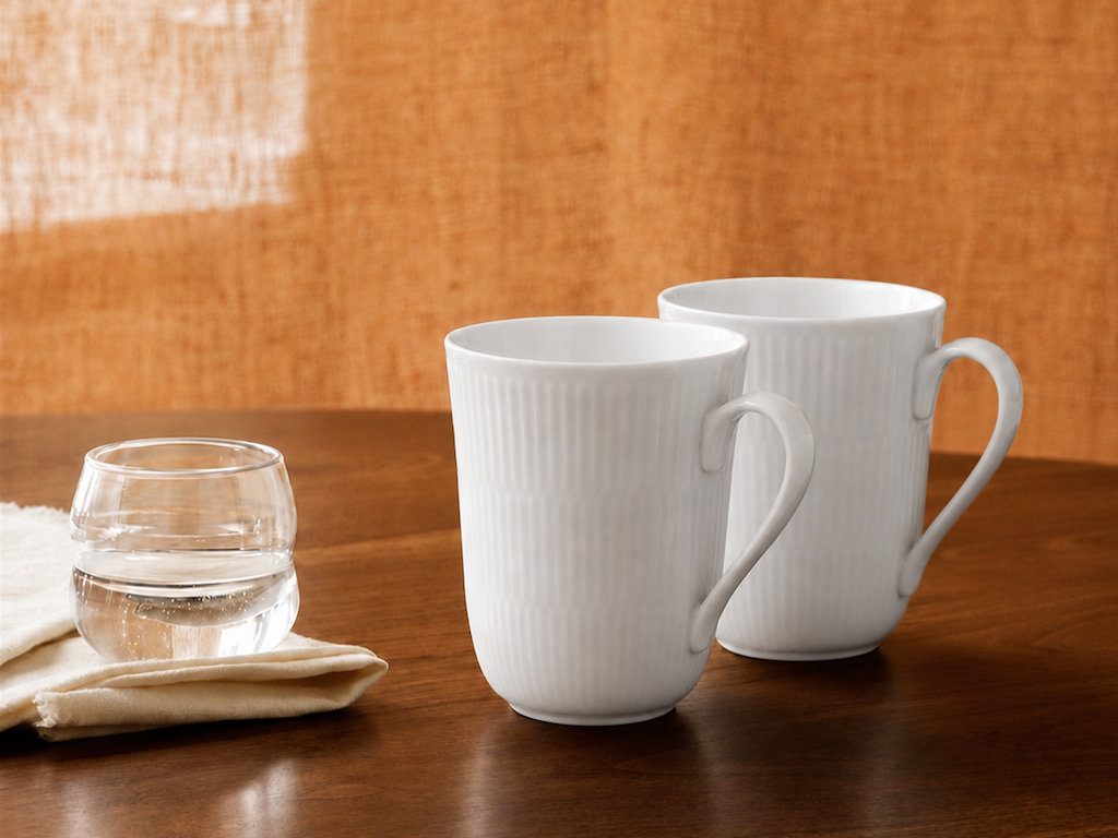 Royal Copenhagen Hvidriflet Krus 2 pak 36 cl