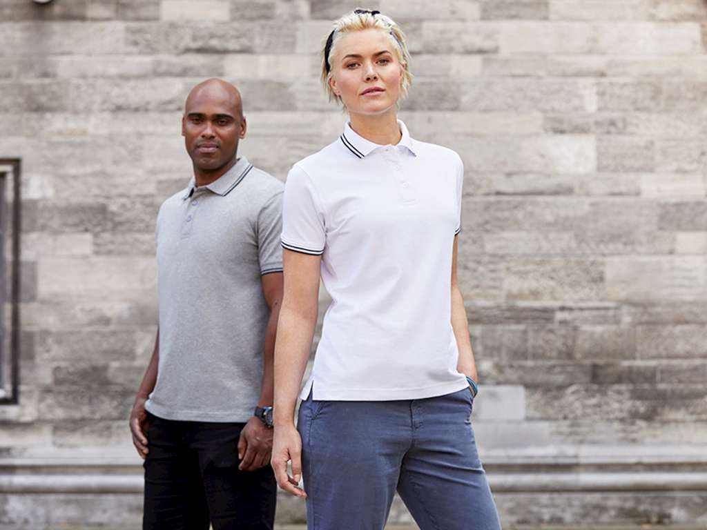 STRETCH CONTRAST POLOSHIRT