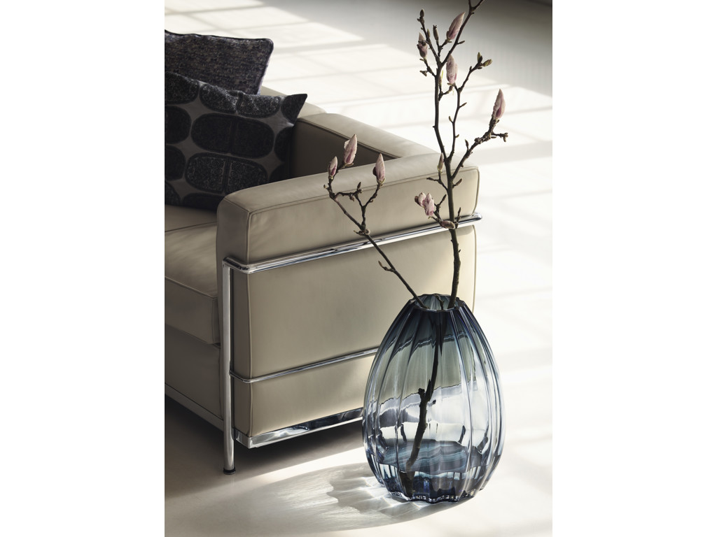 Holmegaard 2Lip Vase H45 cm mørk blå