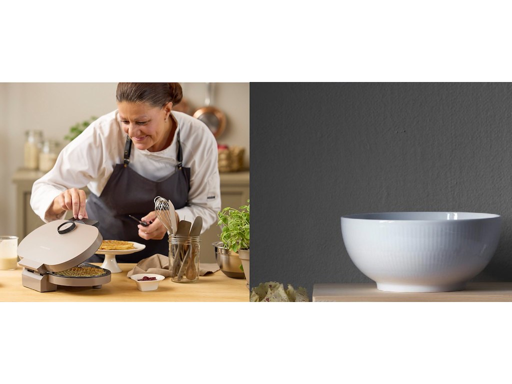 Blomsterbergs Dobbelt vaffeljern & Royal Copenhagen Skål