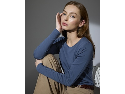 ID Interlock T-shirt, langærmet Dame