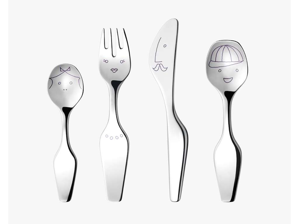Georg Jensen Alfredo The Twist Family, 4 stk. børnesæt