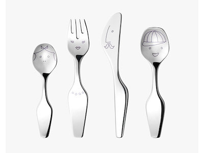 Georg Jensen Alfredo The Twist Family, 4 stk. børnesæt