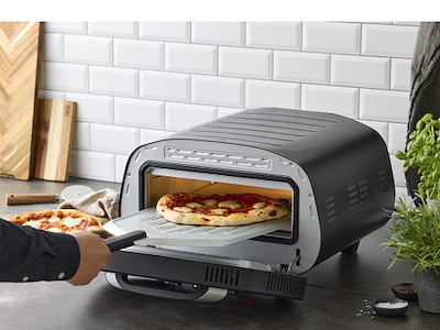 Nordic Sense pizzaovn elektrisk 2200 watt sort/sølv