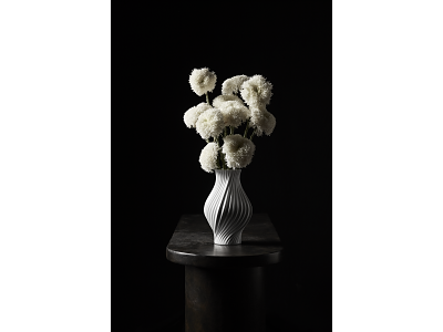 Twist Vase H25 cm hvid porcelæn