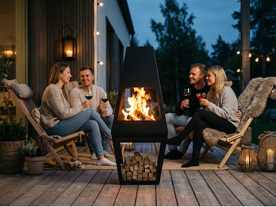 FP2652 Bål sted, Size: 36 X 36 X 88.5 cm