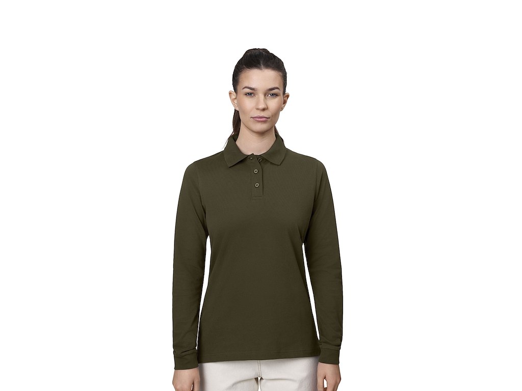 LANGÆRMET POLOSHIRT - STRETCH DAME