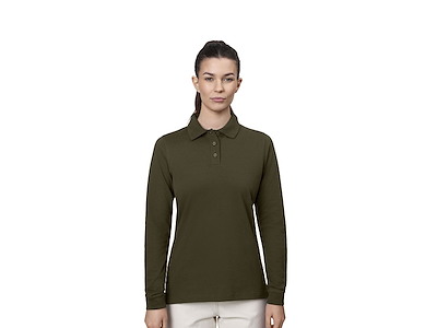 LANGÆRMET POLOSHIRT - STRETCH DAME