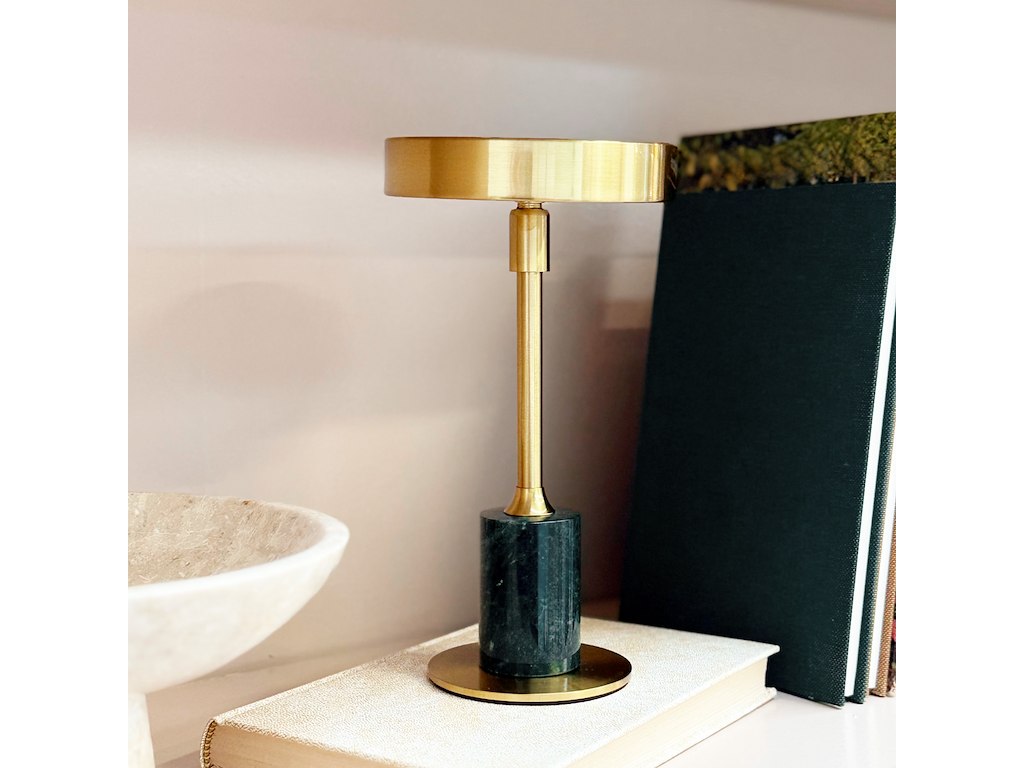 Starlight Mini LED messing og grøn marmor