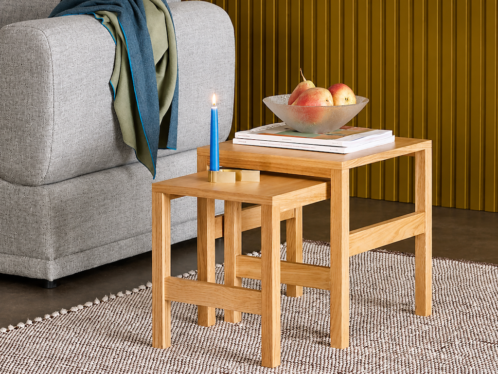 #Hübsh Puzzle Sidebord Natur (sæt m/ 2 borde)