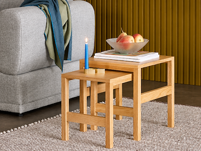 #Hübsh Puzzle Sidebord Natur (sæt m/ 2 borde)