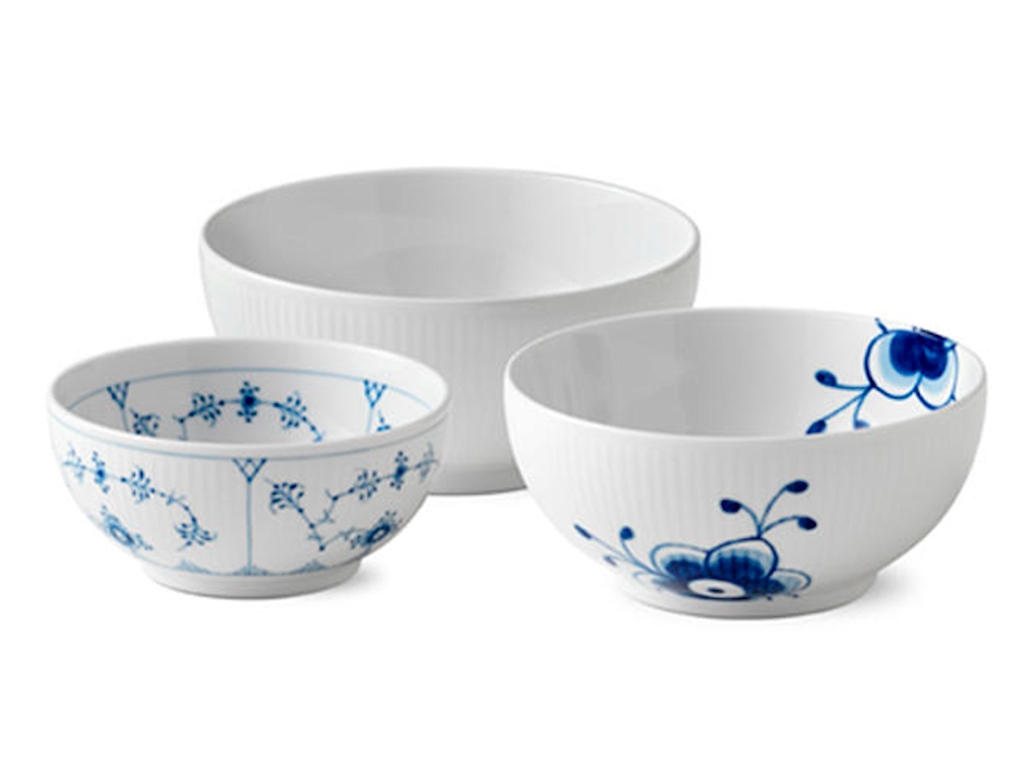 Royal Copenhagen Serveringsskåle Mix. 3pak. 13/15/18 CM.