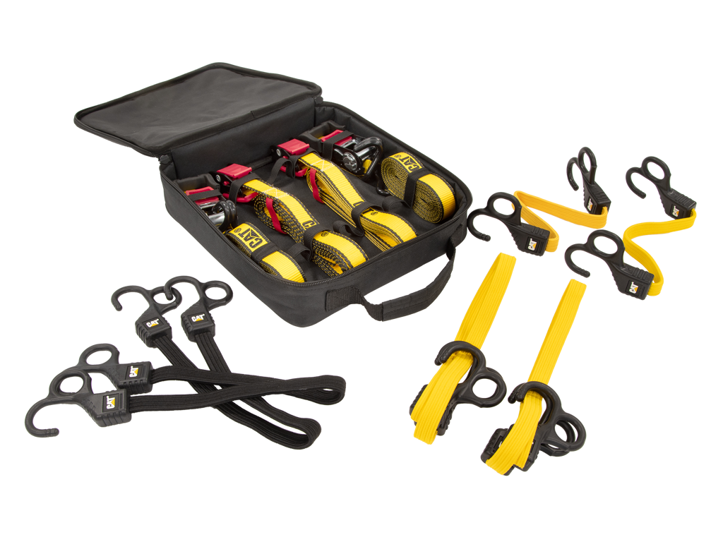 CAT Rejse-sæt - 11 stk Spænderemme / Elastikker