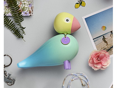 Story Bird Glæde H15.5 cm aqua