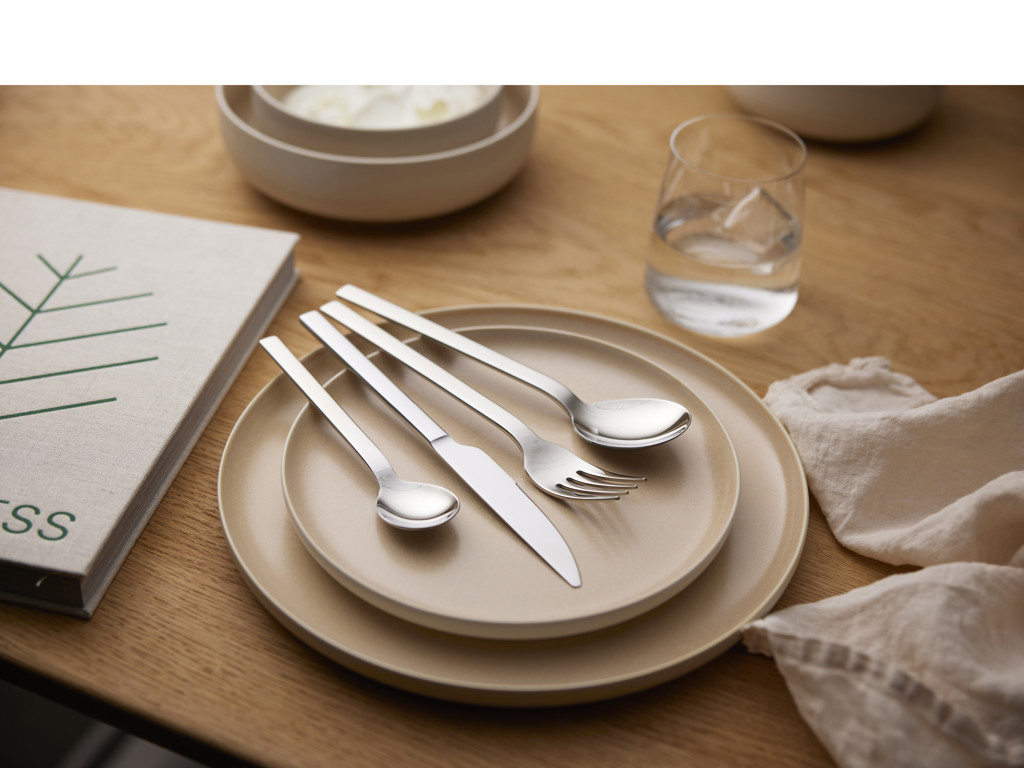 #Studio Round Bestiksæt 64 dele i mat stål, Storm