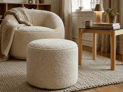 SACKit Nest Indoor Beige Pouffe