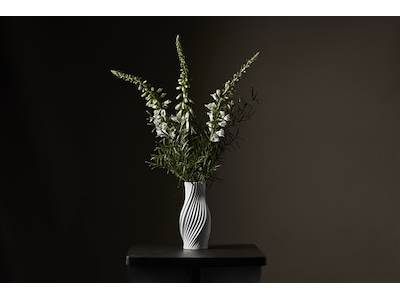 Twist Vase H31 cm hvid porcelæn