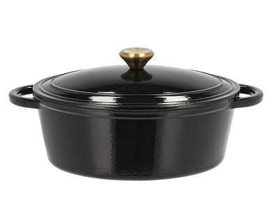 Pillivuyt Gourmet Garonne Støbejernsgryde Oval 4 Liter