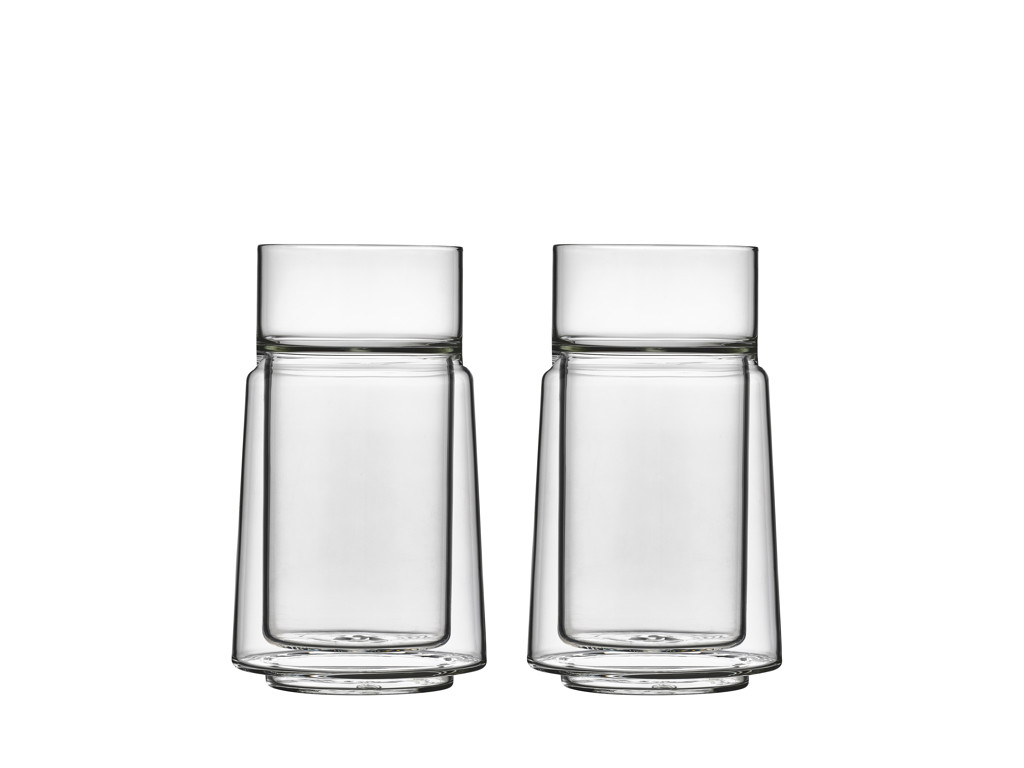 Jacob Jensen Termoglas 2 stk 33 cl i clear