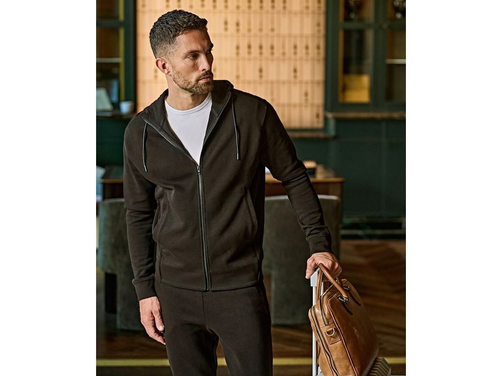 Tee Jay Ribbed Interlock Hooded Full Zip