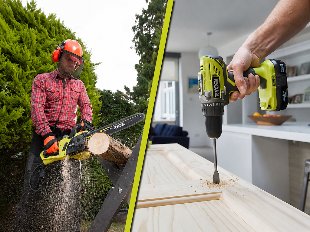  Boremaskine Eller Kædesav Fra Ryobi  