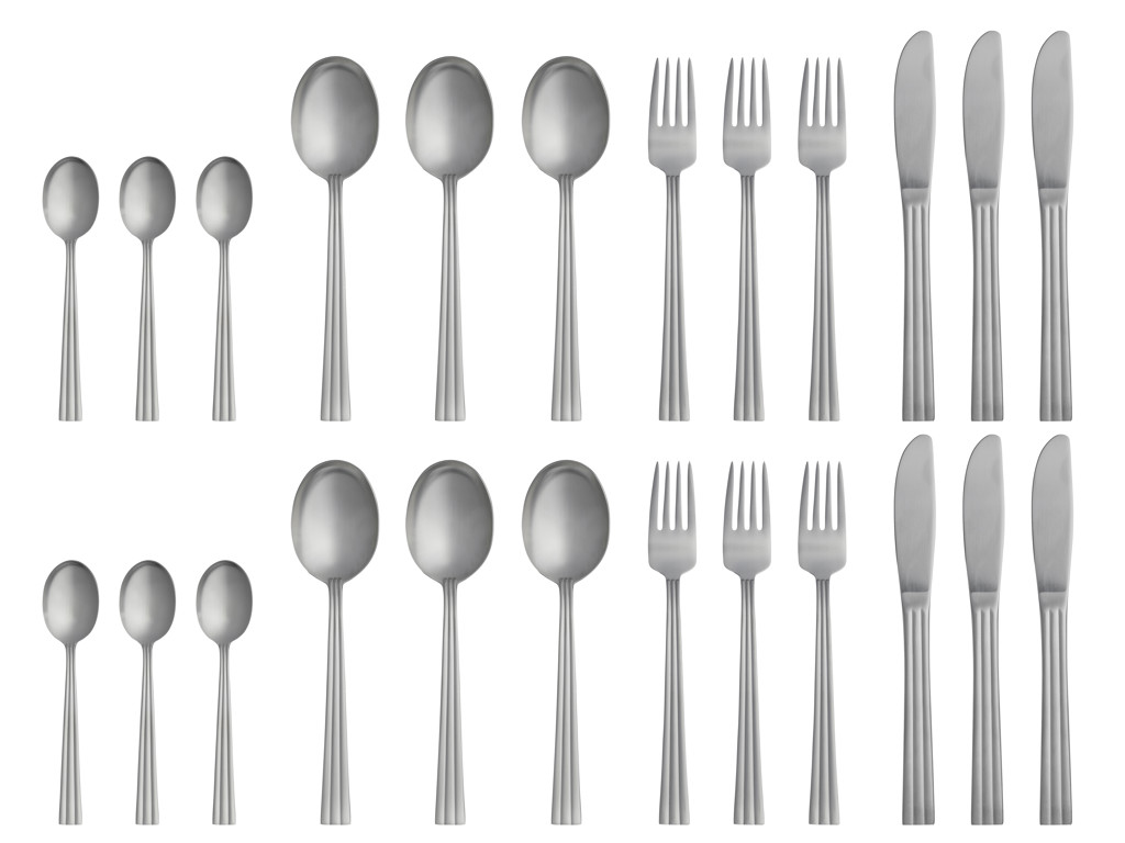 #Gense Bestiksæt 24 dele mat stål, Thebe