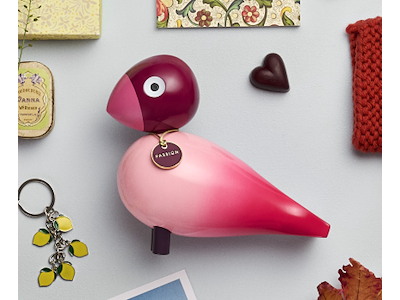 Story Bird Passion H15.5 cm pink