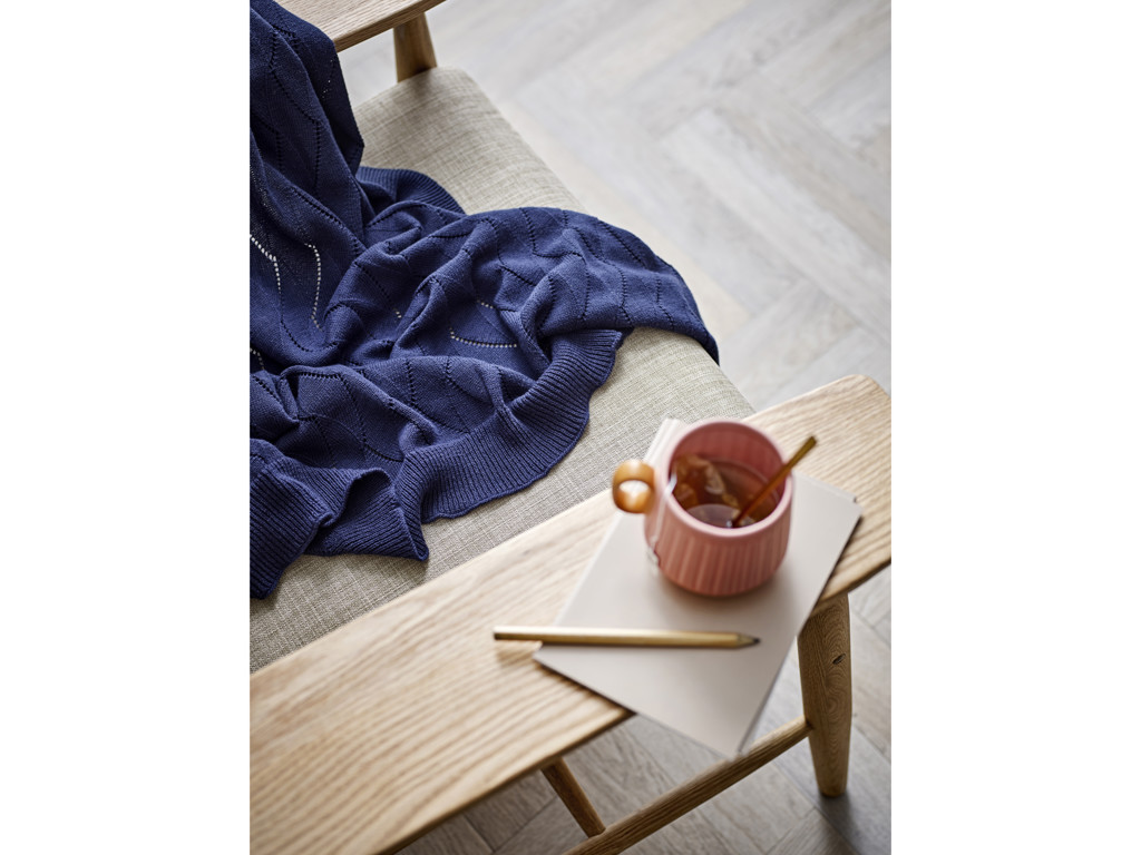 Södahl Plaid 130 x 170 cm i navy, Gentle