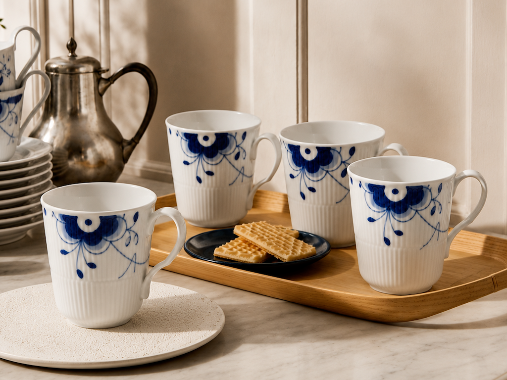 Royal Copenhagen Mega Riflet krus