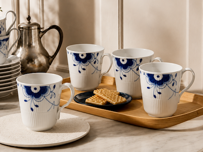 Royal Copenhagen Mega Riflet krus