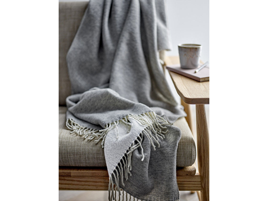 Södahl Plaid 130 x 170 cm i light grey doubleface, Tranquil