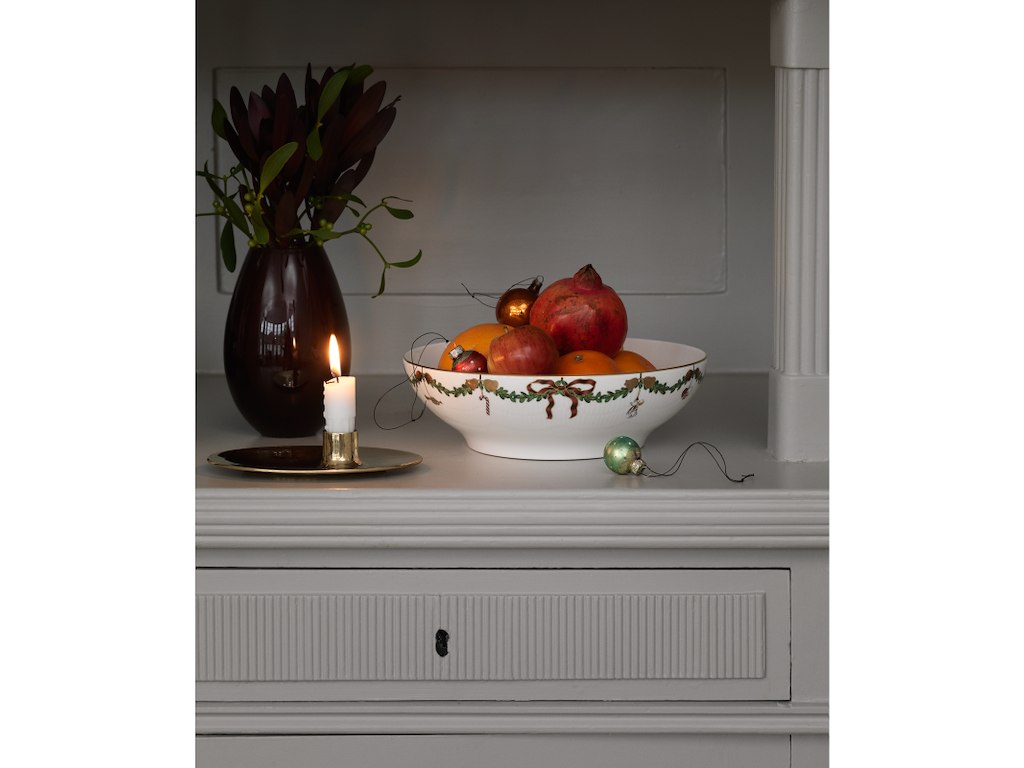 Royal Copenhagen Stjerne Riflet jul, Skål 220cl –25cm