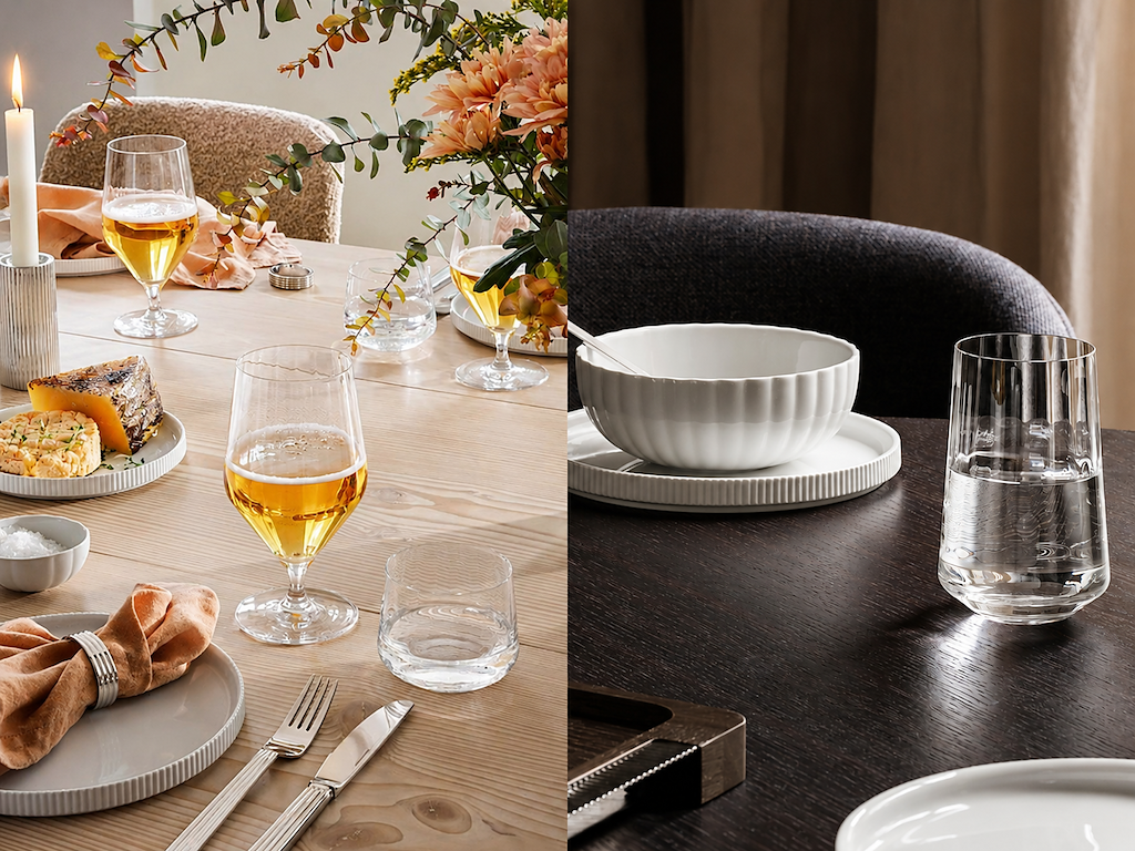 6 stk. Georg Jensen – Bernadotte Øl og Vandglas