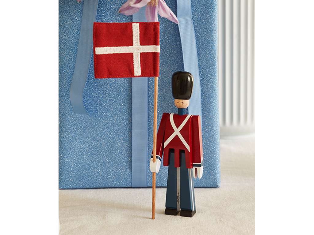 FANEBÆRER MED TEKSTILFLAG, MINI. 18,5 CM
