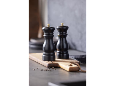 Tareq Taylor Salt- og peberkværnsæt 16,5 cm sort i FSC certificeret akacietræ, Himalaya