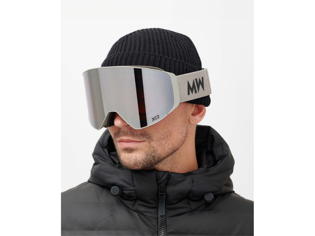 Messy Weekend Light Grey Ski brille