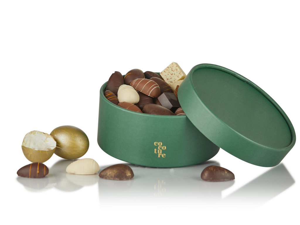 480g fyldte chokolader og marcipanæg i g