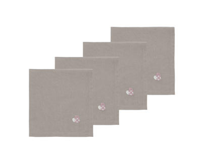 Södahl Stofservietter 4 stk i rose, Christmas Hearts Embroidery