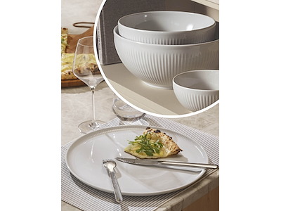 Legio Nova Pizza Tallerken 4 stk. & Skålesæt 0,5 l + 1,8 l + 3,2 l