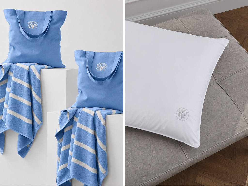 Vælg mellem Georg Jensen Damask Fiberpude eller 2 stk. Sea Badelagen