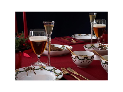 Royal Copenhagen Stjerne Riflet jul, Konfekt skål 30 cl 2-pak