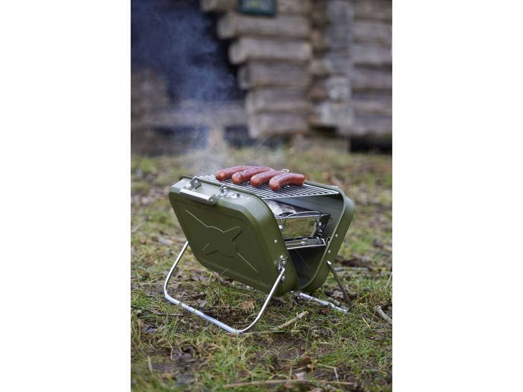 Xplore It To Go BBQ kulgrill 40 x 31,5 x 32 cm i army, rustfrit stål