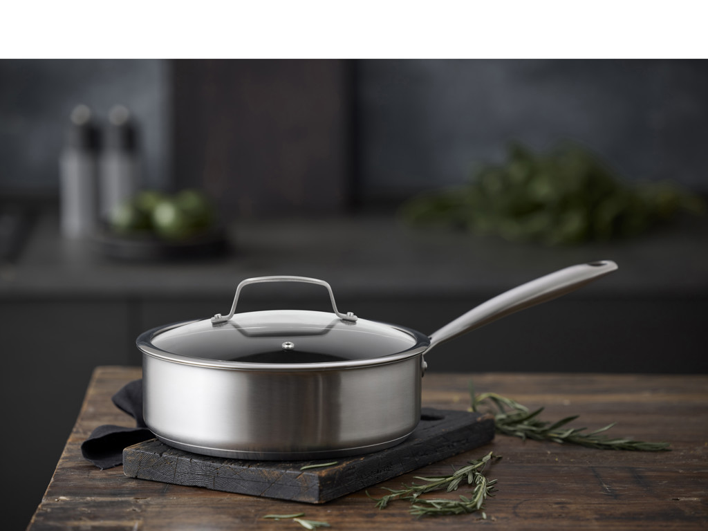 Pillivuyt Gourmet Sauterpande 24 cm i rustfrit stål m. keramisk non-stick-belægning, Roya