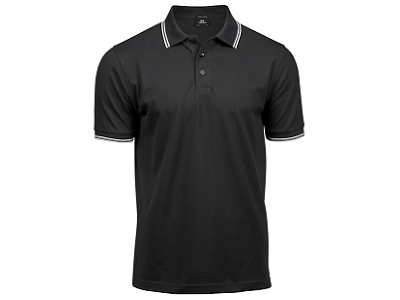 TEE JAYS LUXURY STRIPE STRETCH POLO