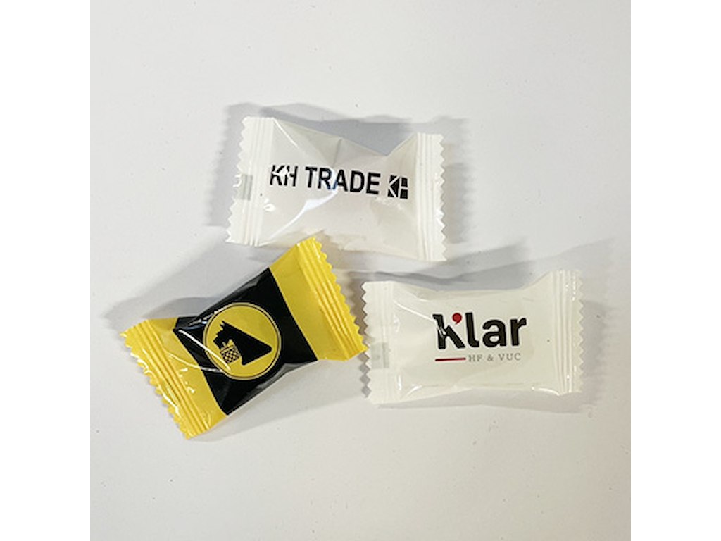 Flowpakkede Bolsjer Med Logo