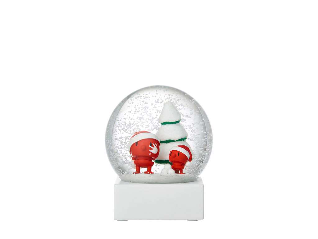 Hoptimist Santa Snow Globe L Red