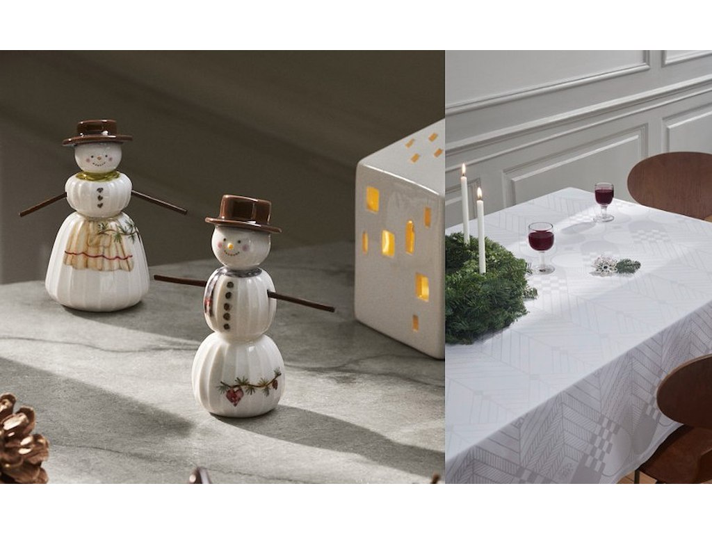 Pakke med Snekone & Mand & Damask juledug 140 x 270