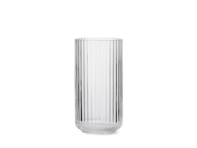Lyngby Vase H20.5 cm klar mundblæst glas