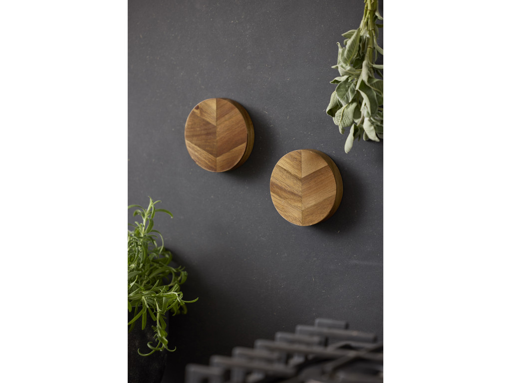 HOLM Knivmagneter 2 stk 9 x 2 cm i FSC certificeret akacietræ